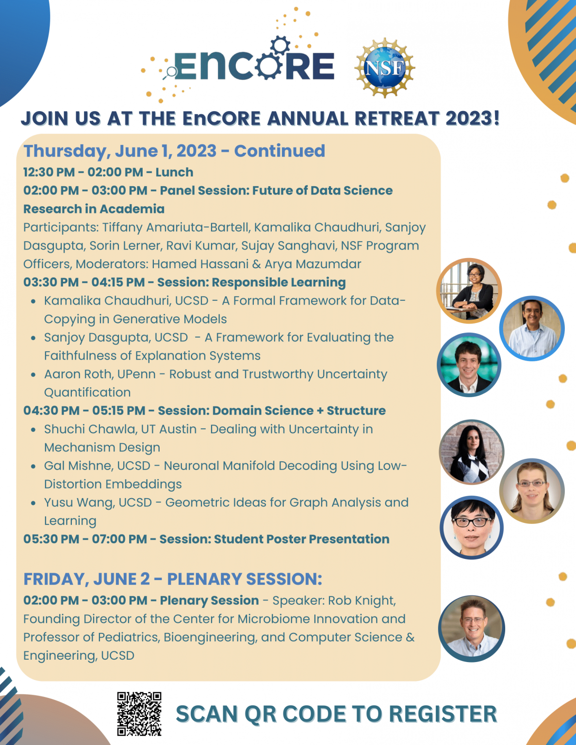 EnCORE Annual Retreat 2023 - Thursday and Friday Agenda